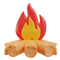 3d feu icône illustration png