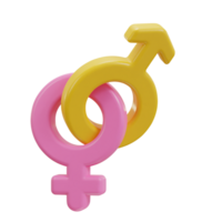 3d fêmea símbolo ícone ilustração png