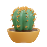 3d cactus planta ilustración png