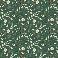 Floral pattern in seamless style. vector