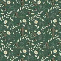 Floral pattern in seamless style. vector