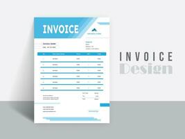 Invoice Design. Business invoice form template. money bills or pricelist and payment agreement design templates. vector