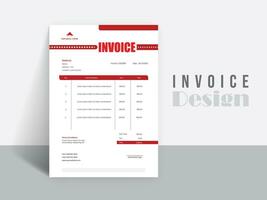 Invoice Design. Business invoice form template. money bills or pricelist and payment agreement design templates. vector