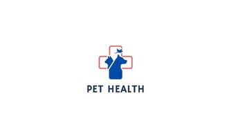 cat and dog pet love logo with line art concept design illustration vector