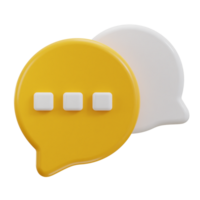 3d chatting icon illustration png