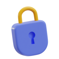 cadenas fermer à clé Sécurité sécurité 3d icône png