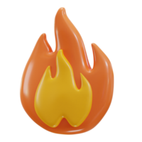 3d Feu icône illustration png