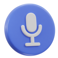 3d Podcast microphone icône png