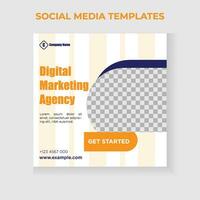 Simple and modern social media business template vector