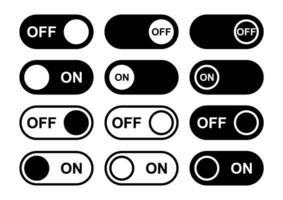 simple icon of on and off button vector