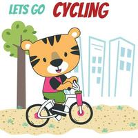 Cute bear riding a bicycle. Trendy children graphic. Vector illustration. T-Shirt Design for children. Design elements for kids.