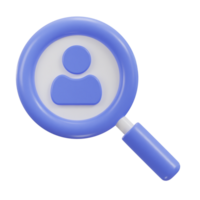 3d Magnifying glass seo icon png