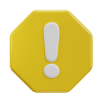 3d uitroep teken waarschuwing of Gevaar risico bericht alarm probleem icoon png