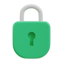 padlock lock security safety 3d icon png