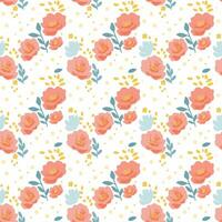 Beautiful seamless pattern with flowers vector