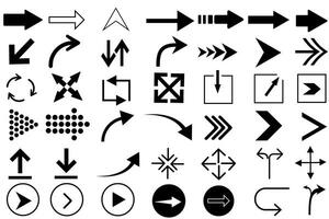 Arrows black set icons. Arrow icon. Arrow vector collection. Arrow. Cursor. Modern simple arrows. Vector illustration.