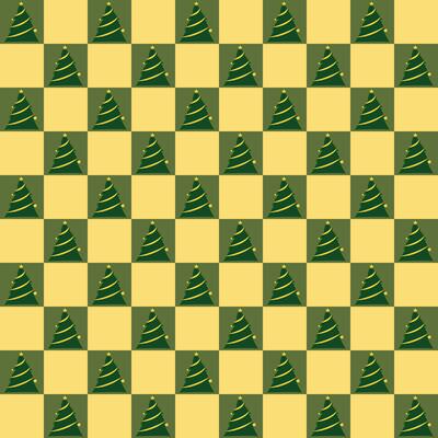 New year seamless pattern with christmas tree. Flat vector illustration