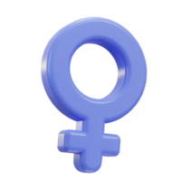 3d female symbol icon illustration png