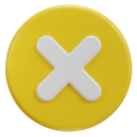 3d cross rejection icon png