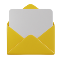 3d envelope email message box icon png