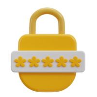 3d password secure icon png