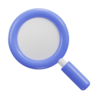 3d Magnifying glass seo icon png