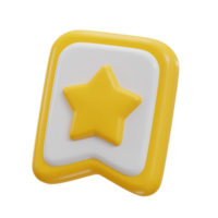 3d award batch with star icon illustration png