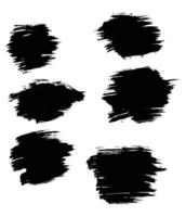 Bundle of paint brush stroke vector