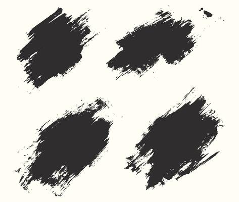 Set of grunge brush stroke box background