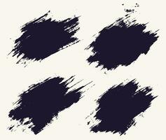 Collection of abstract brush stroke texture vector
