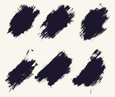 Paint ink texture brush stroke collection vector