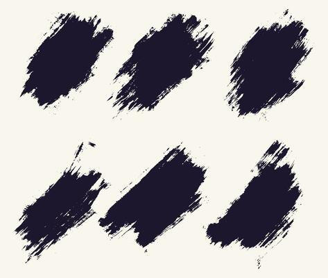 Paint ink texture brush stroke collection