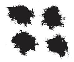 Vector brush stroke and stain grunge texture set