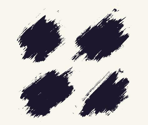 Paint brush stroke template collection