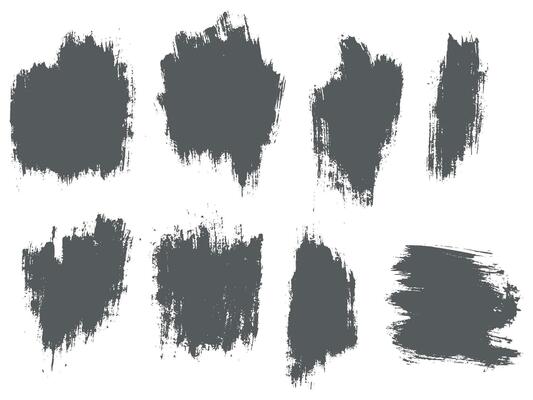 Illustration set of brush stroke vector