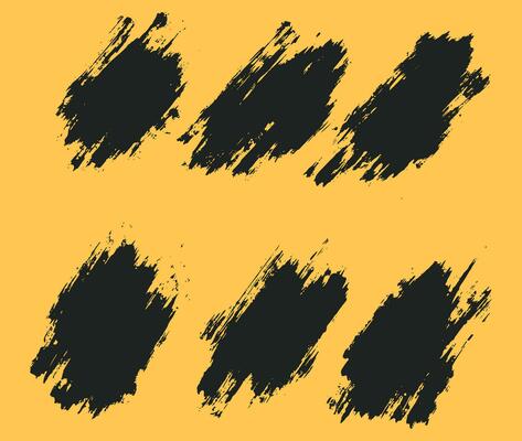 Abstract texture brush stroke set
