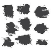 Set of different splash brush stroke vector