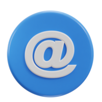 3d email at the rate icon png