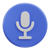 3d podcast microphone icon png