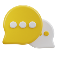 3d chatting bubbles comment icon illustration png