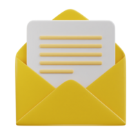 3d envelope o email mensagem caixa ícone png