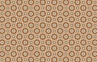 Brown star textile fabric design pattern vector