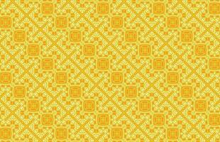 Yellow and orange color geometric fabric pattern vector