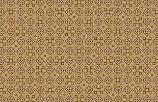 Brown geometric textile design pattern vector