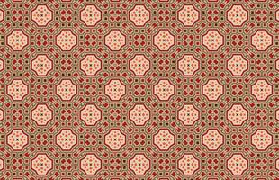 Brown and red geometric tile design pattern vector