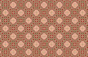 Brown and red geometric tile design pattern vector