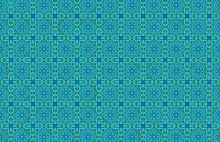 Blue color geometric tile pattern design vector