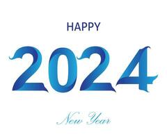 2024 Happy New Year Typography logo Text Design concept for Brochure, Poster Banner, vector, and celebration. etc vector