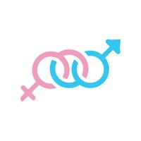 Gender equality symbol icon vector illustration