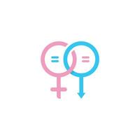 Gender equality symbol icon vector illustration